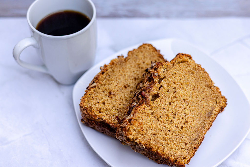 Slice of sweet potato bread